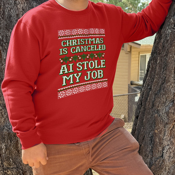 AI Stole My Job Crewneck Sweatshirt