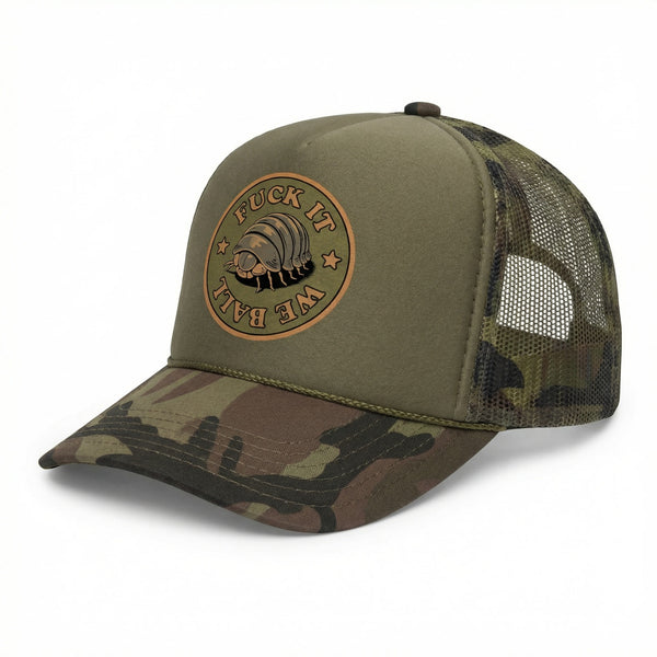 Baller Trucker Hat Camo Green