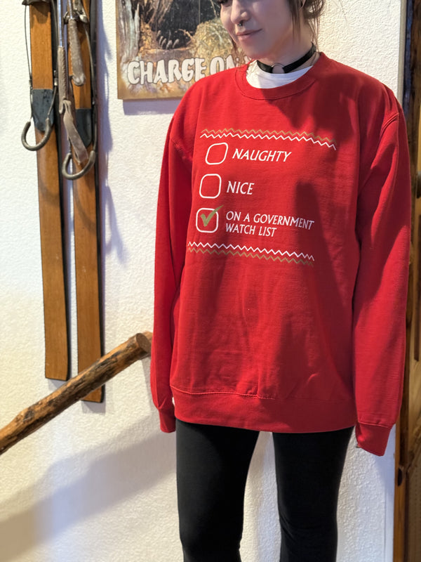 On a Government Watch List Tacky Sweater