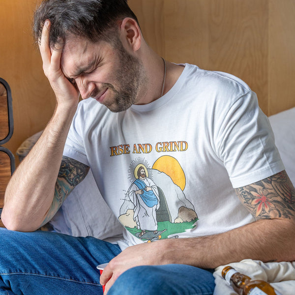 Rise and Grind T Shirt - Shitheadsteve