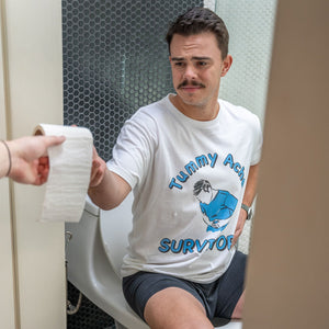Tummy Ache Survivor T Shirt - Shitheadsteve