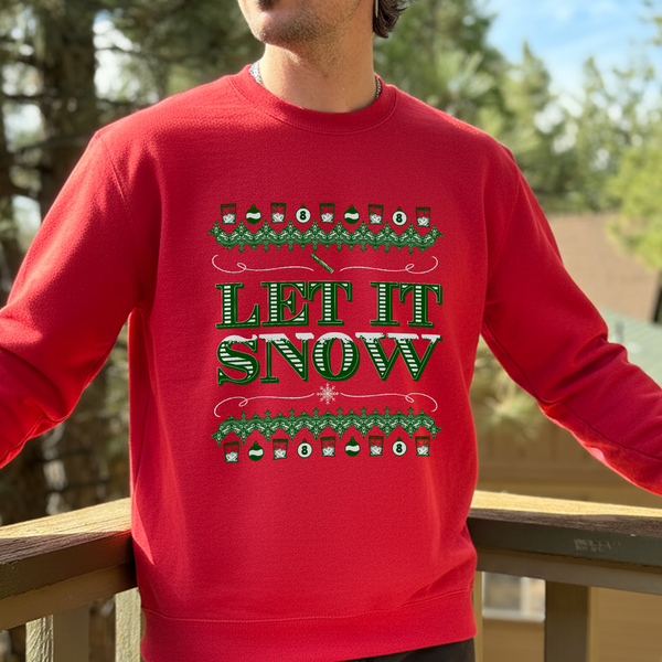 Let It Snow Lines Crewneck Sweatshirt