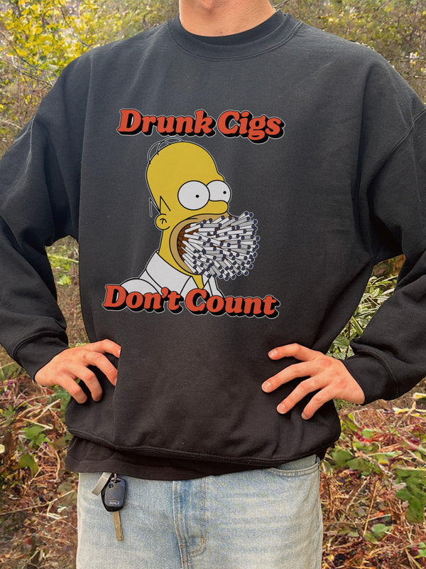 Drunk Cigs Crewneck Sweatshirt